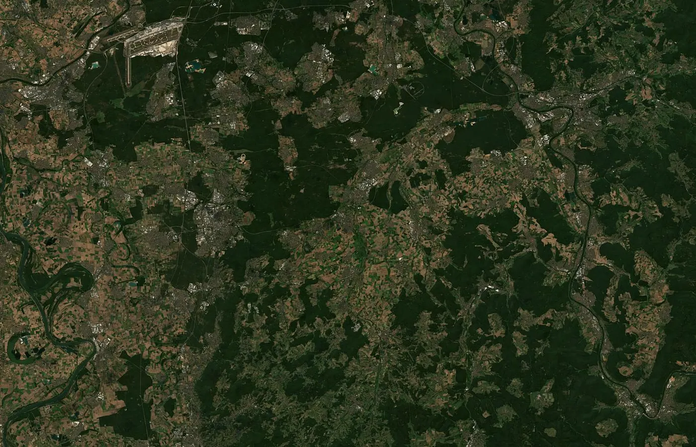 Satellitenbild der Region um Groß-Umstadt